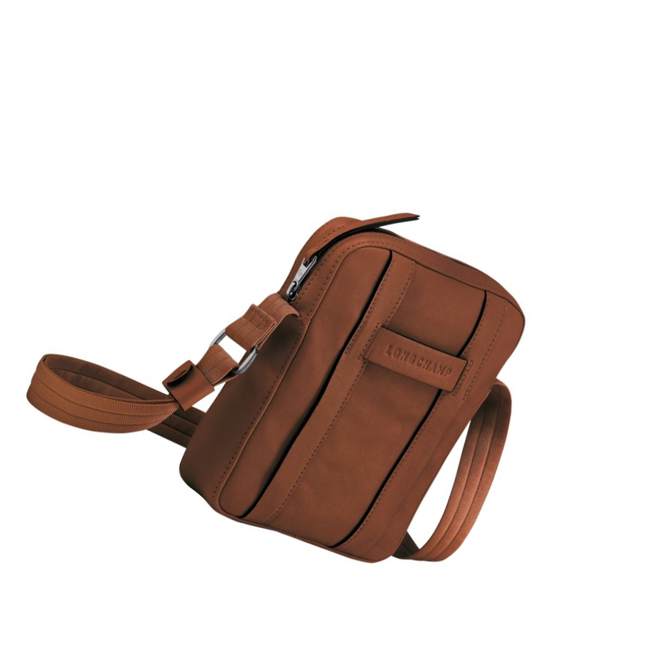 Longchamp 3D S Crossbody Veske Herre Brune | NO-NJ8932