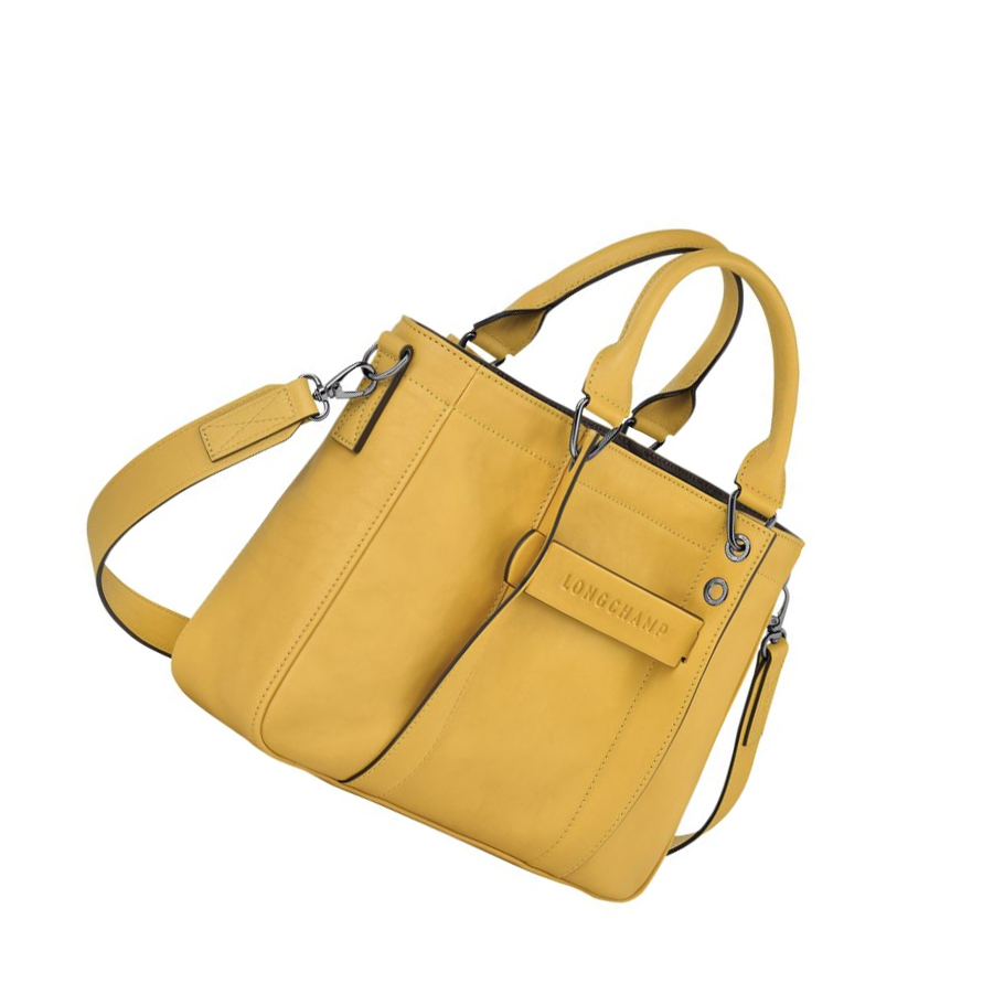 Longchamp 3D S Håndveske Dame Gul | NO-FD7381