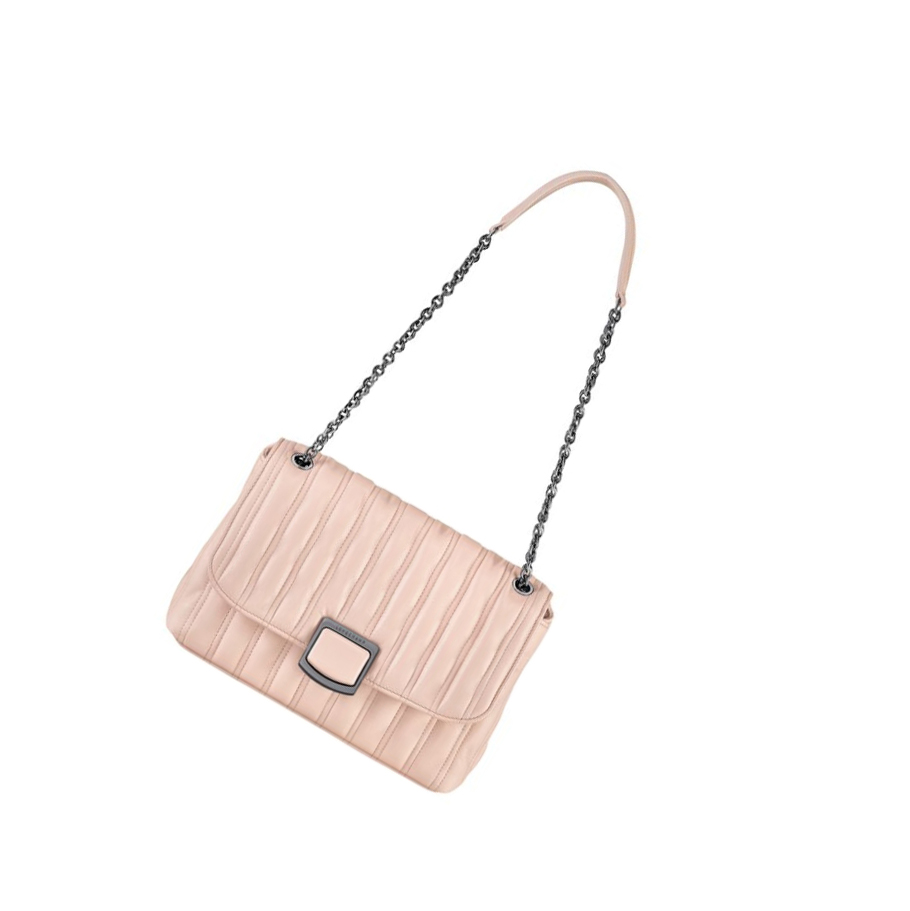 Longchamp Brioche M Crossbody Veske Dame Lyse Rosa | NO-BN3628