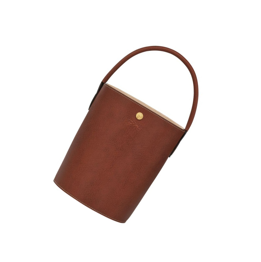 Longchamp Cuir De Russie Håndveske Dame Brune | NO-BV4951