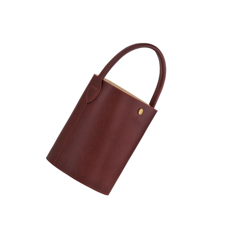 Longchamp Cuir De Russie Håndveske Dame Rød | NO-JH3580