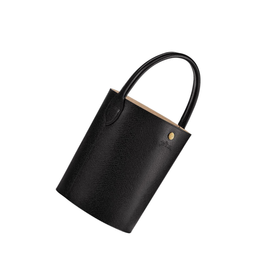 Longchamp Cuir De Russie Håndveske Dame Svarte | NO-OY7691