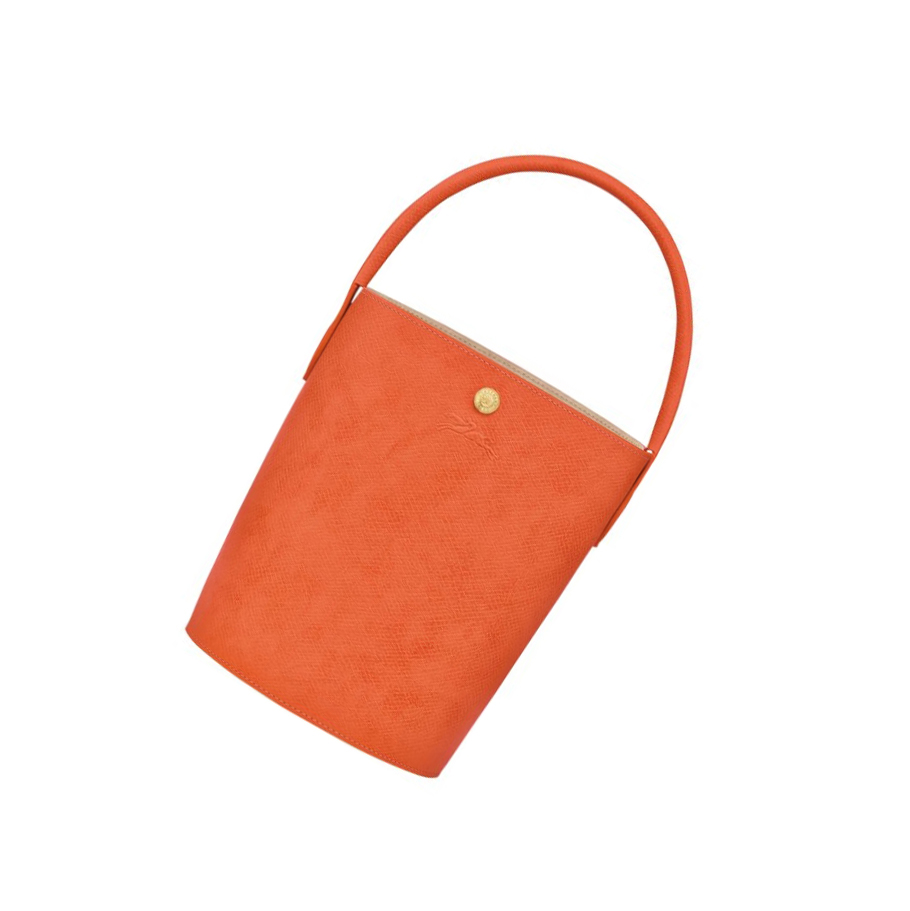 Longchamp Cuir De Russie Håndveske Dame Oransje | NO-ZB8637