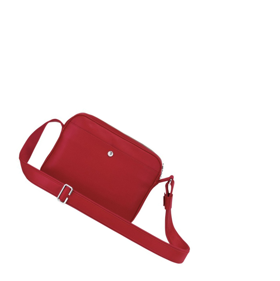 Longchamp Le Foulonné Crossbody Veske Herre Rød | NO-TQ9435