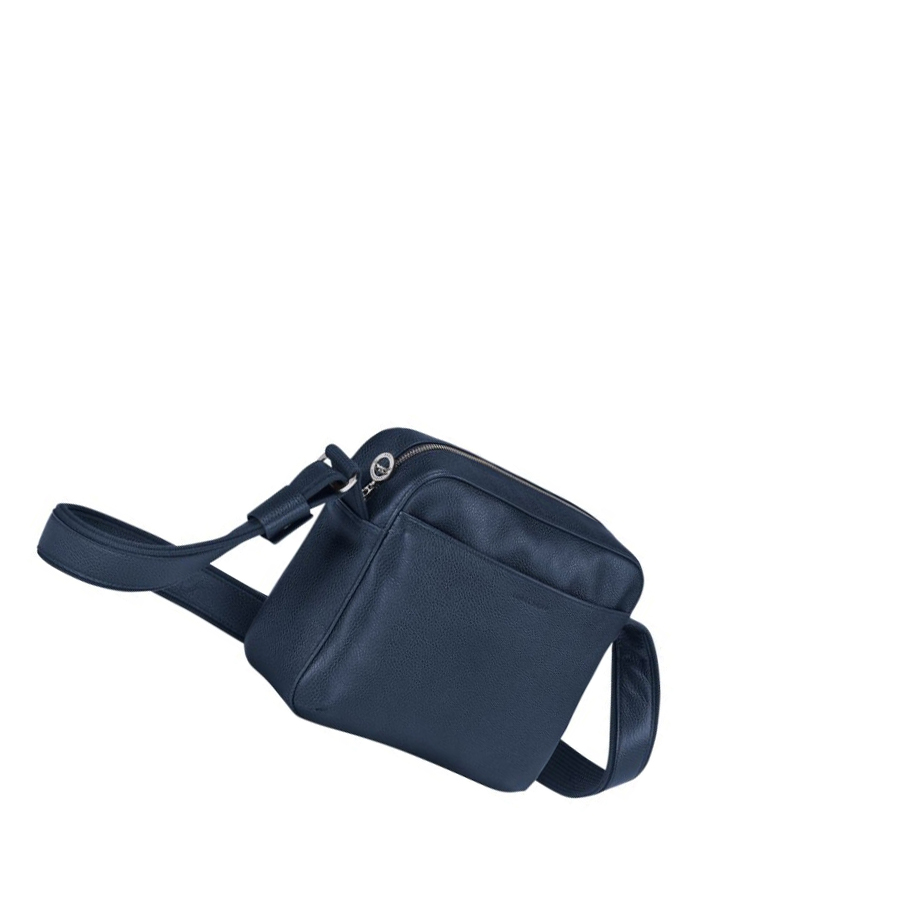 Longchamp Le Foulonné Crossbody Veske Herre Marineblå | NO-YT7421