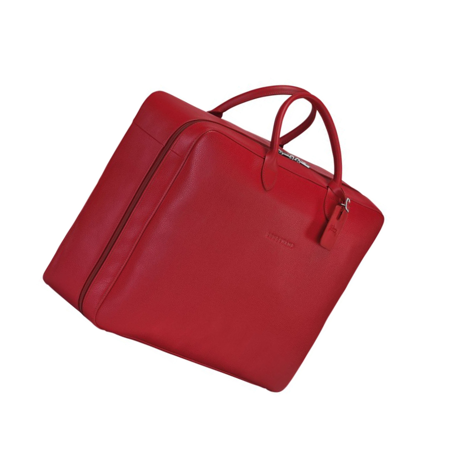 Longchamp Le Foulonné Reiseveske Dame Rød | NO-UP3027