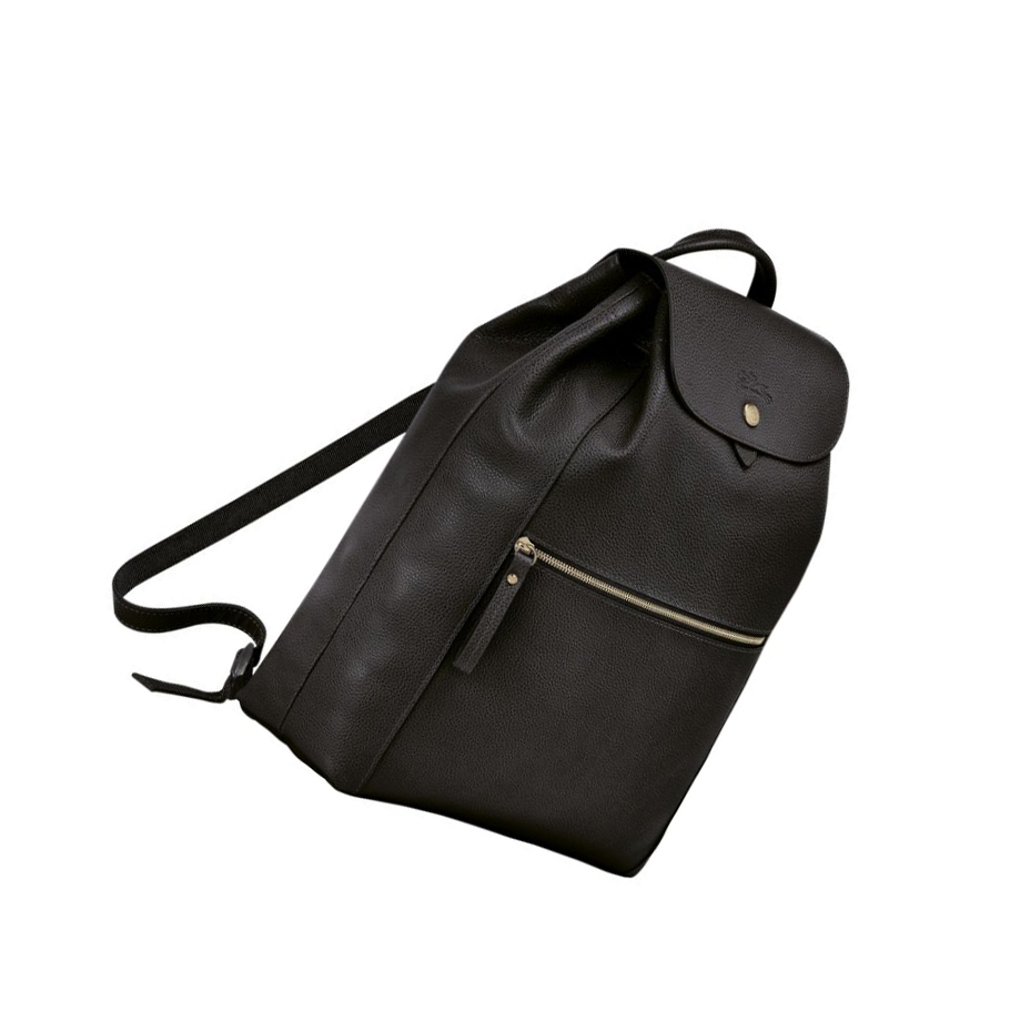 Longchamp Le Foulonné Ryggsekk Dame Svarte | NO-LH0817