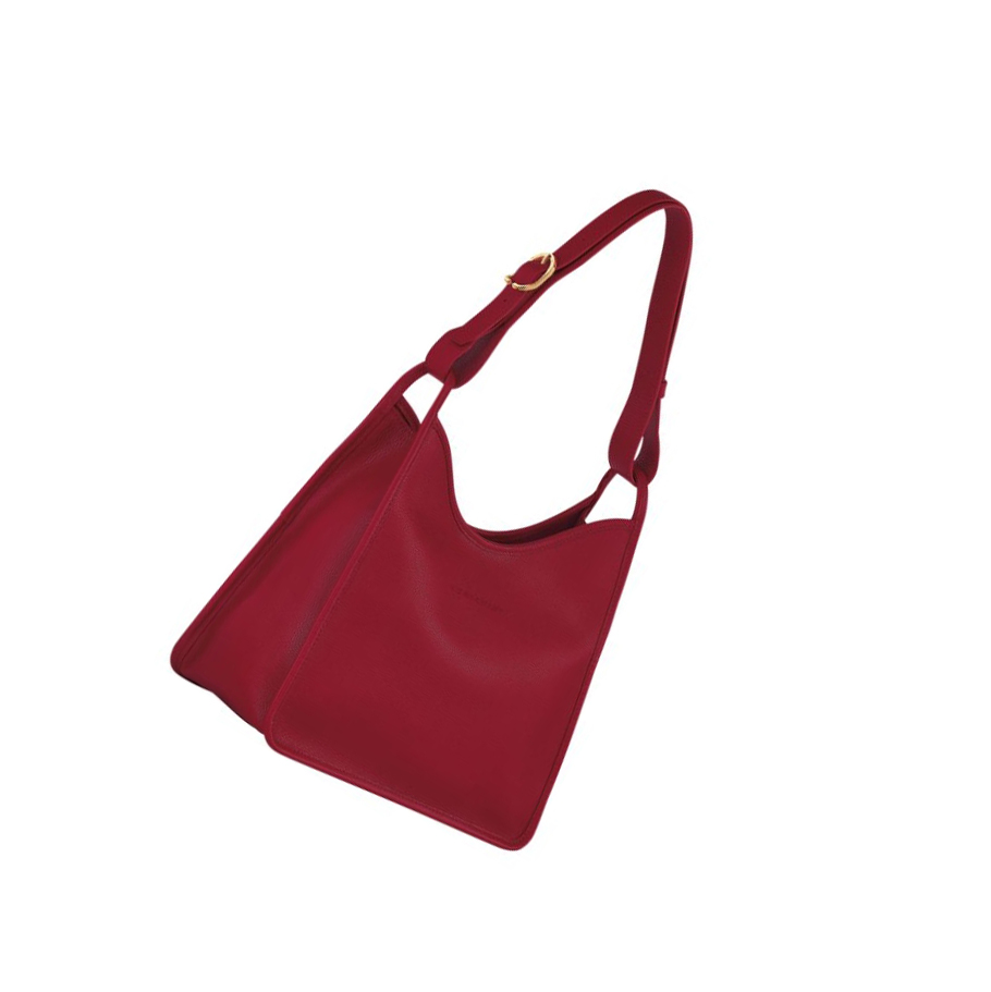 Longchamp Le Foulonné Skulderveske Dame Rød | NO-LC7320