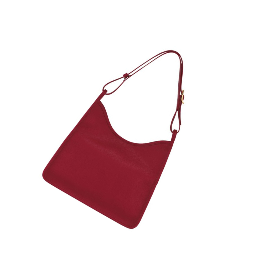 Longchamp Le Foulonné Skulderveske Dame Rød | NO-LC7320