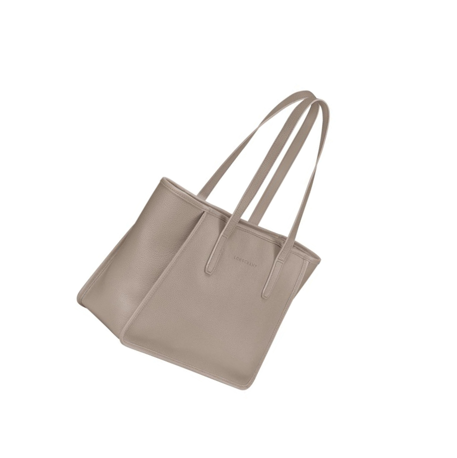 Longchamp Le Foulonné Skulderveske Dame Grå | NO-OZ7239