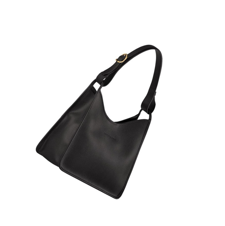 Longchamp Le Foulonné Skulderveske Dame Svarte | NO-SE9135