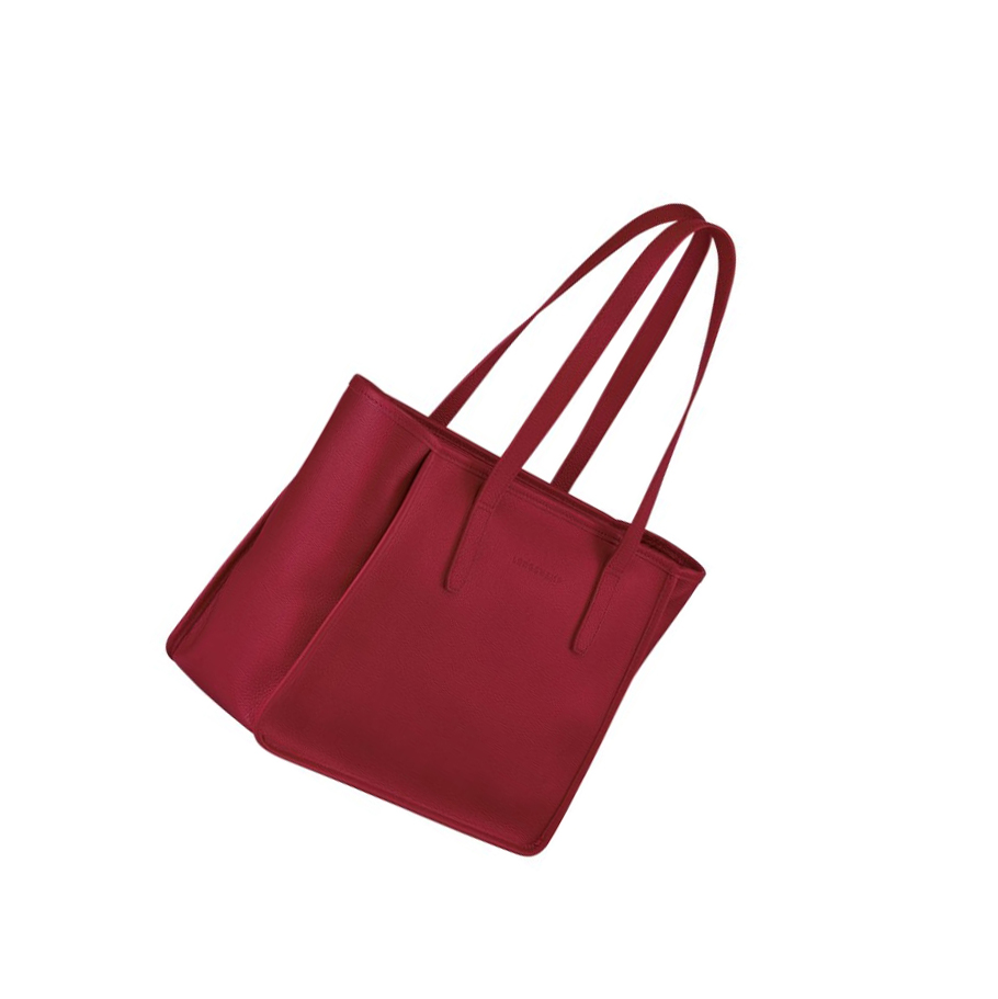 Longchamp Le Foulonné Skulderveske Dame Rød | NO-ZL6451