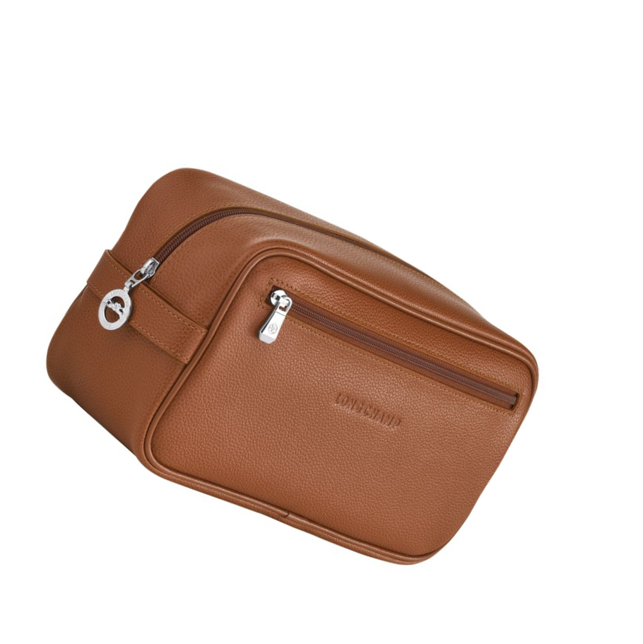 Longchamp Le Foulonné Toalettposer Dame Brune | NO-YV8950