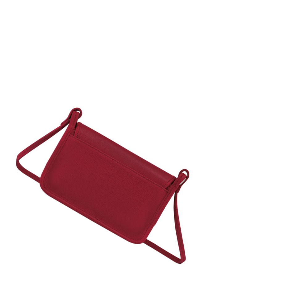 Longchamp Le Foulonné Zip Rundt Lommebøker Dame Rød | NO-WU6215