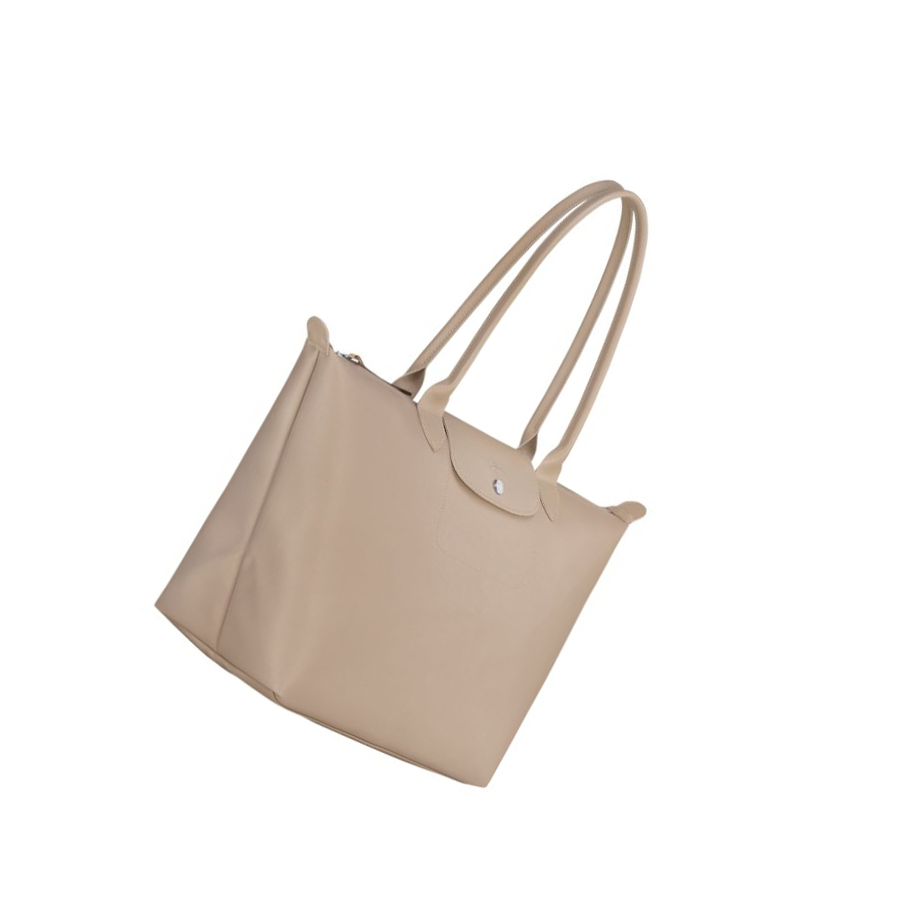 Longchamp Le Pliage City L Handleposer Dame Beige | NO-BF3405