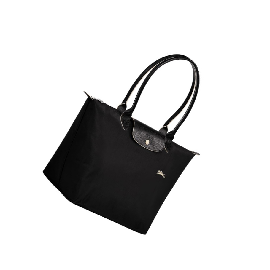 Longchamp Le Pliage Club L Skulderveske Dame Svarte | NO-QL4082