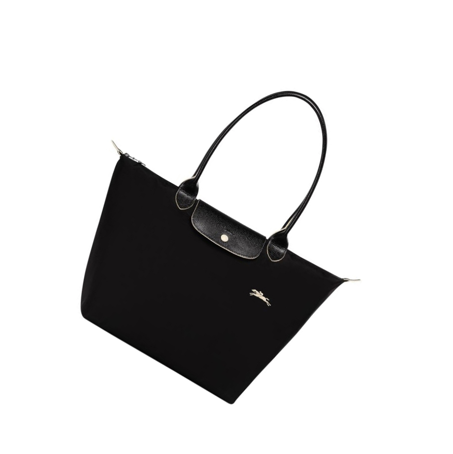 Longchamp Le Pliage Club L Skulderveske Dame Svarte | NO-QL4082