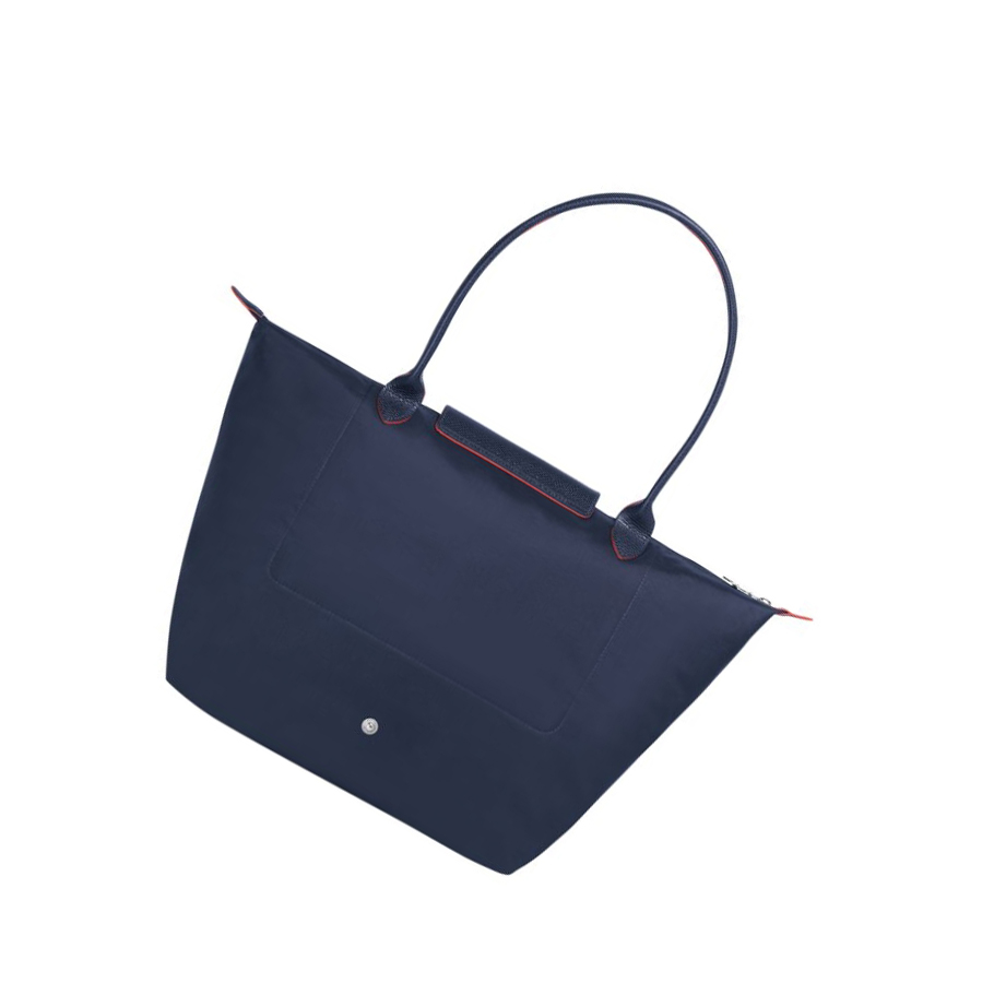 Longchamp Le Pliage Club L Skulderveske Dame Marineblå | NO-QY2974