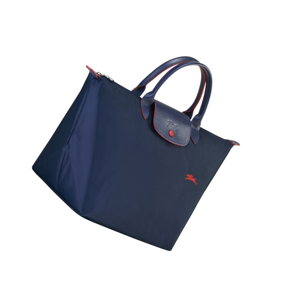 Longchamp Le Pliage Club M Håndveske Dame Marineblå | NO-GS6549