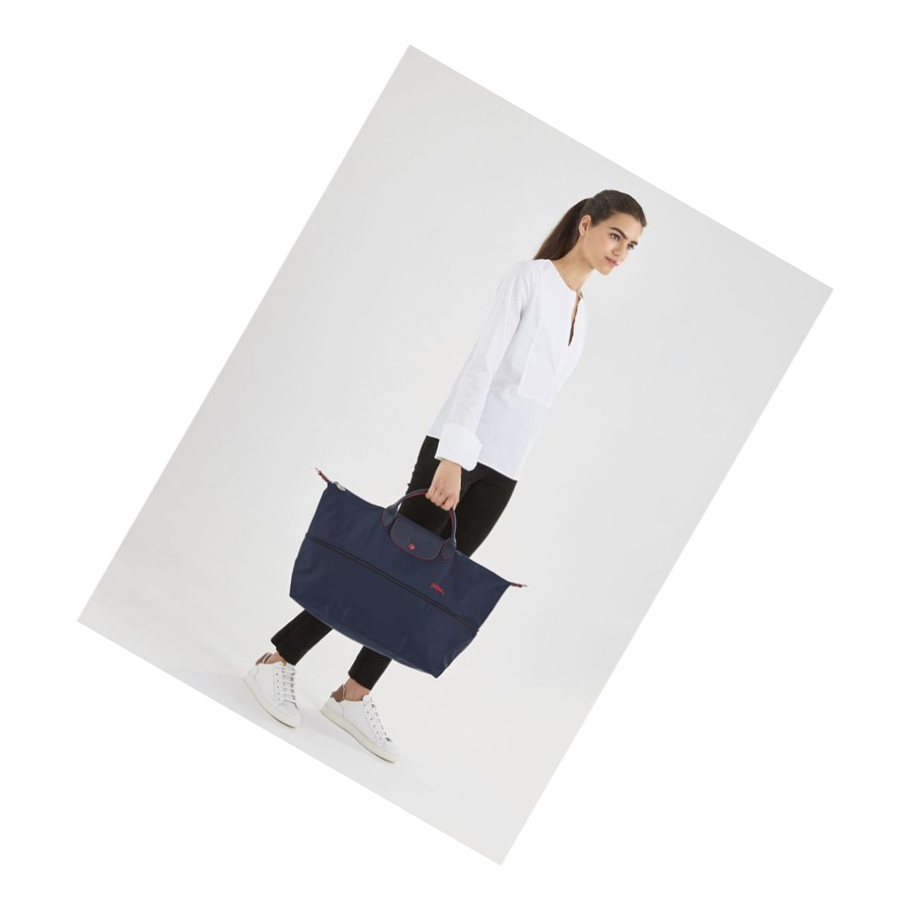 Longchamp Le Pliage Club Reiseveske Dame Marineblå | NO-FB6398