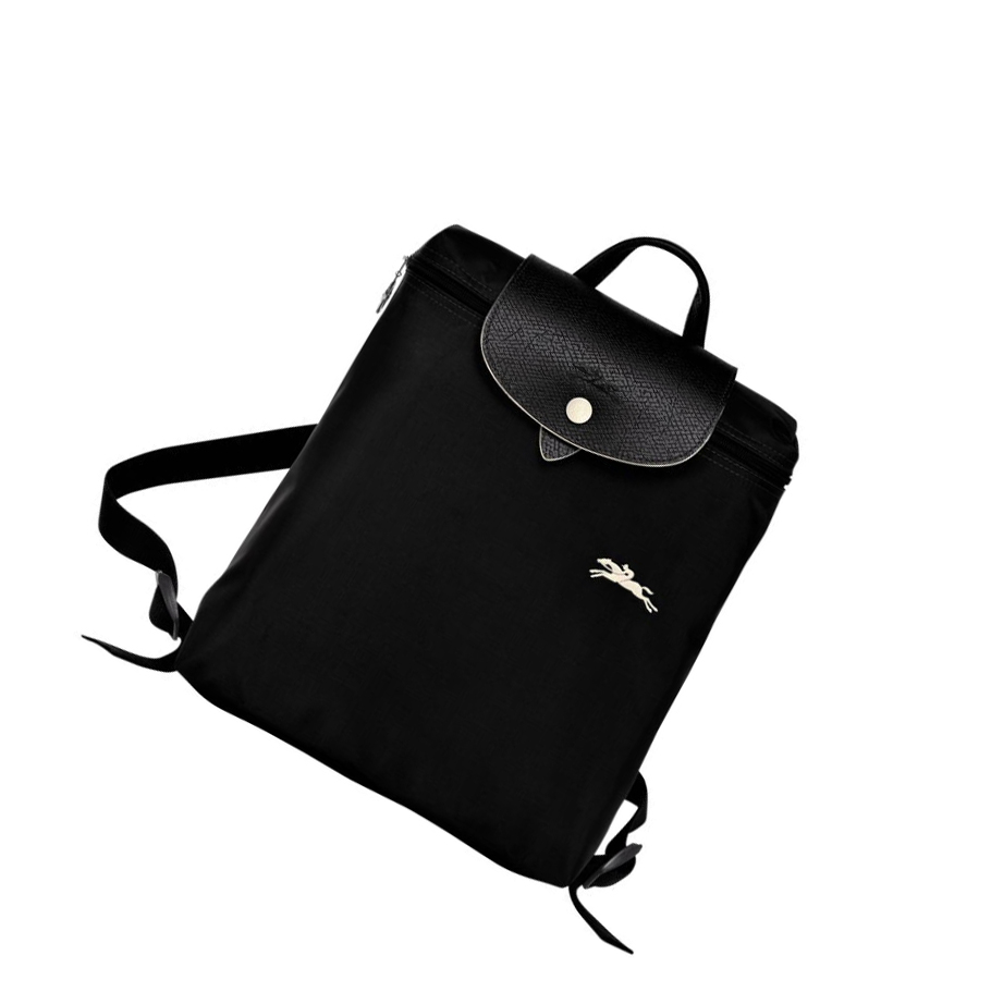 Longchamp Le Pliage Club Ryggsekk Dame Svarte | NO-RV1470