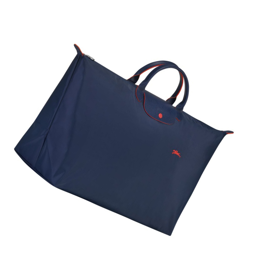 Longchamp Le Pliage Club XL Reiseveske Dame Marineblå | NO-QW9582