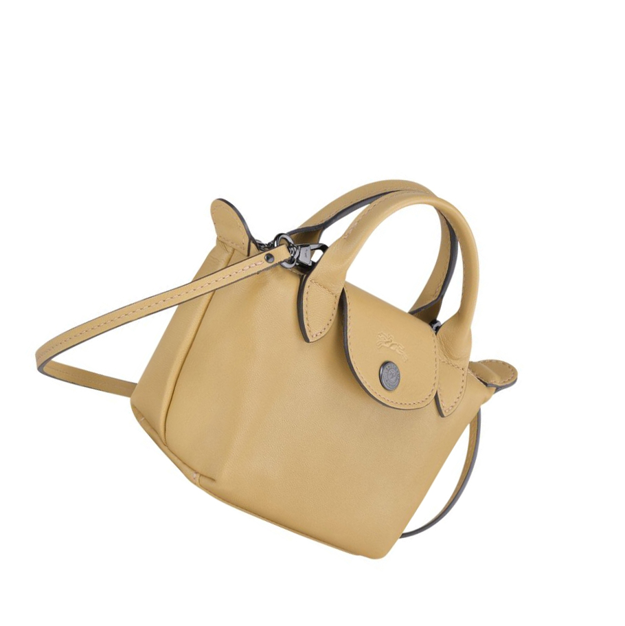 Longchamp Le Pliage Cuir Crossbody Veske Dame Beige | NO-BE4205