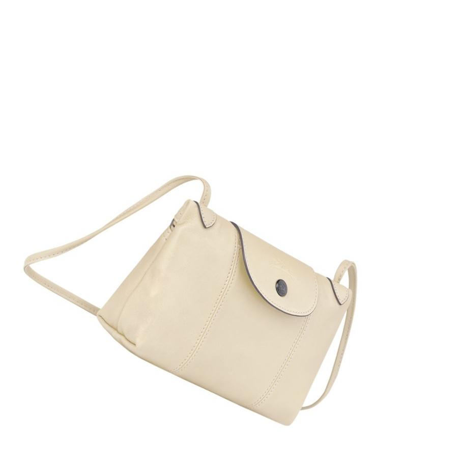 Longchamp Le Pliage Cuir Crossbody Veske Dame Beige | NO-BH1982