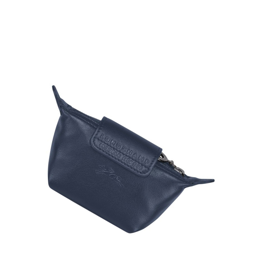 Longchamp Le Pliage Cuir Myntpung Herre Marineblå | NO-YR7490