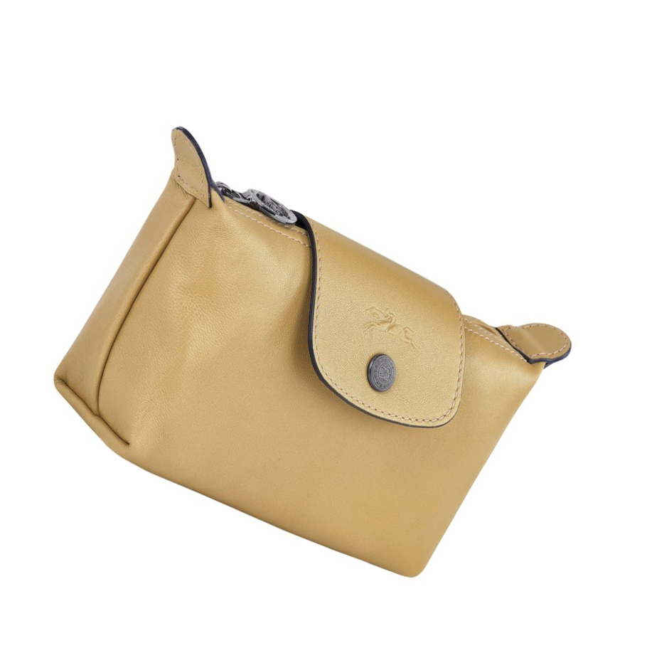 Longchamp Le Pliage Cuir Pouches Dame Beige | NO-MP6759