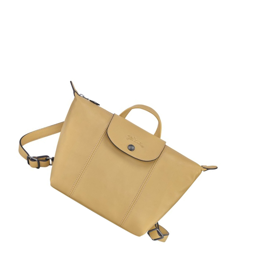 Longchamp Le Pliage Cuir Ryggsekk Dame Beige | NO-JD2039