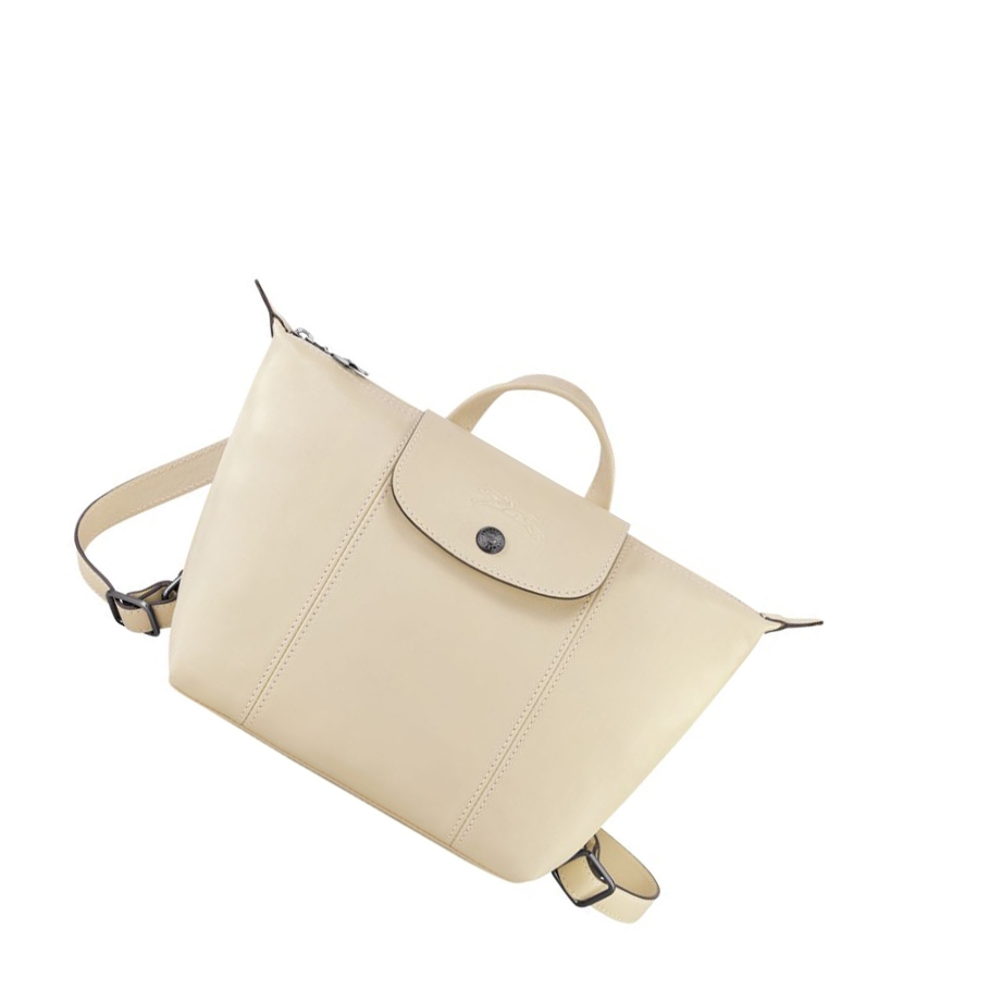 Longchamp Le Pliage Cuir Ryggsekk Dame Beige | NO-KC6940