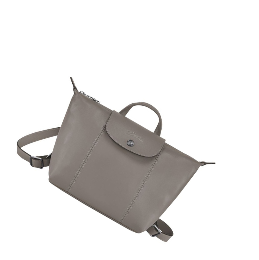 Longchamp Le Pliage Cuir Ryggsekk Dame Grå | NO-SY8627