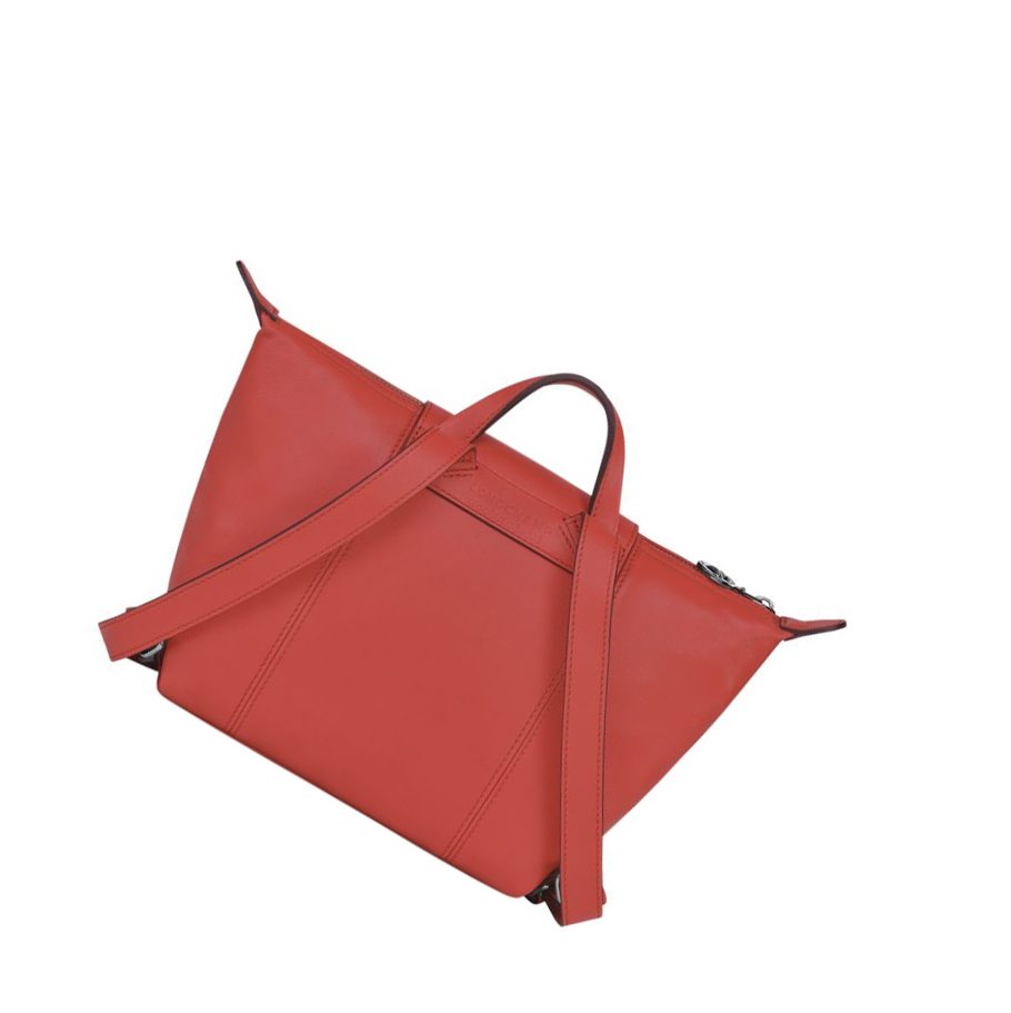 Longchamp Le Pliage Cuir Ryggsekk Dame Rød | NO-JI3089