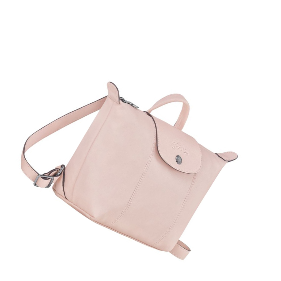 Longchamp Le Pliage Cuir Ryggsekk Dame Rosa | NO-QE3067