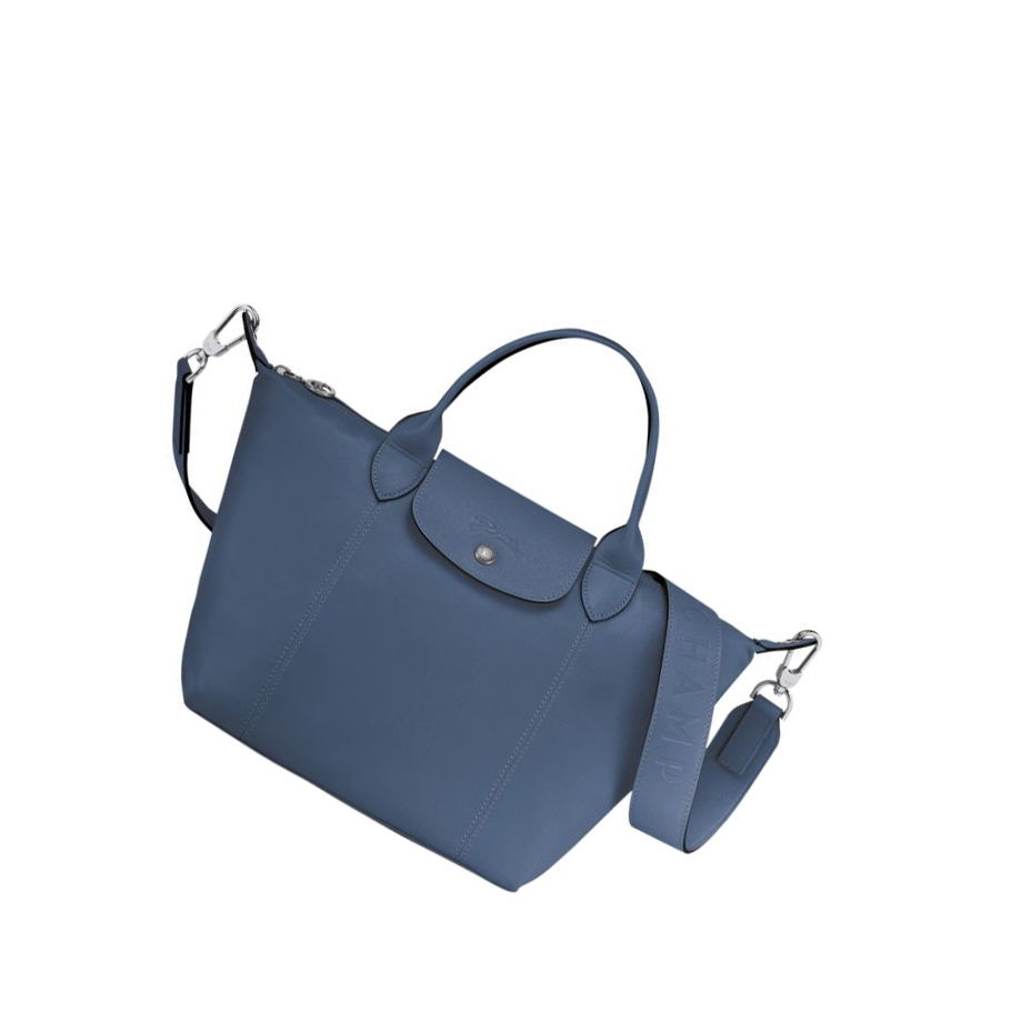 Longchamp Le Pliage Cuir S Håndveske Dame Blå | NO-LA3760