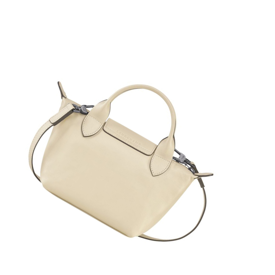 Longchamp Le Pliage Cuir XS Håndveske Dame Beige | NO-QL7328