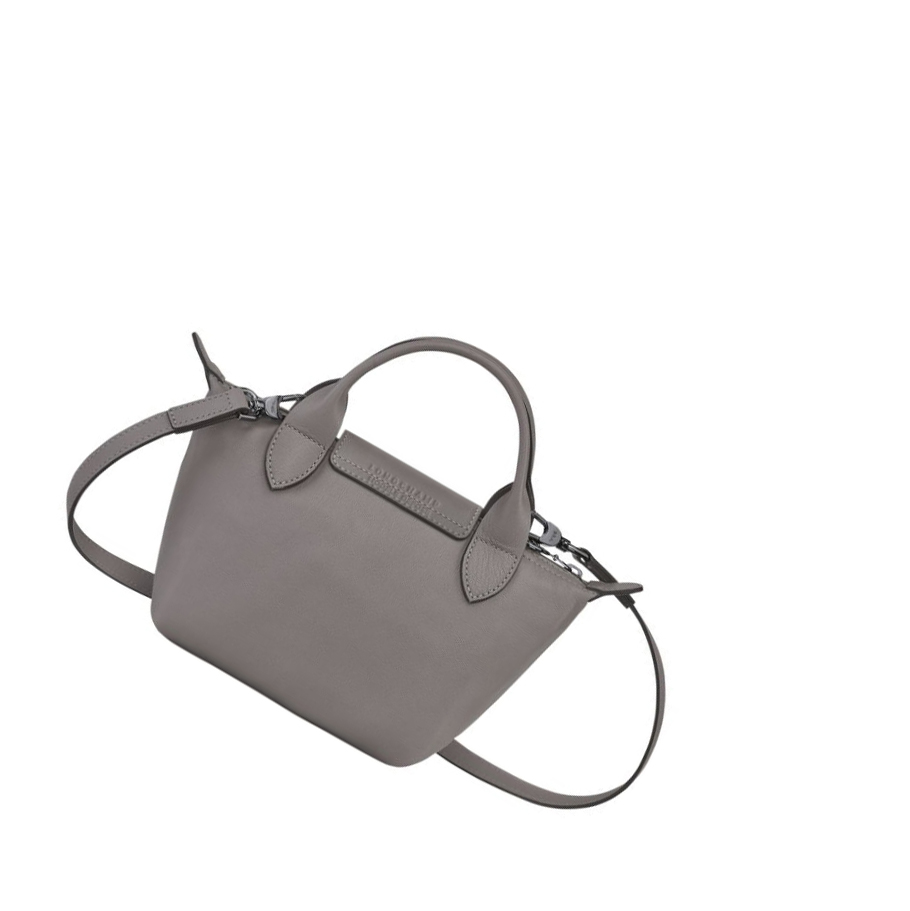 Longchamp Le Pliage Cuir XS Håndveske Dame Grå | NO-TN4162