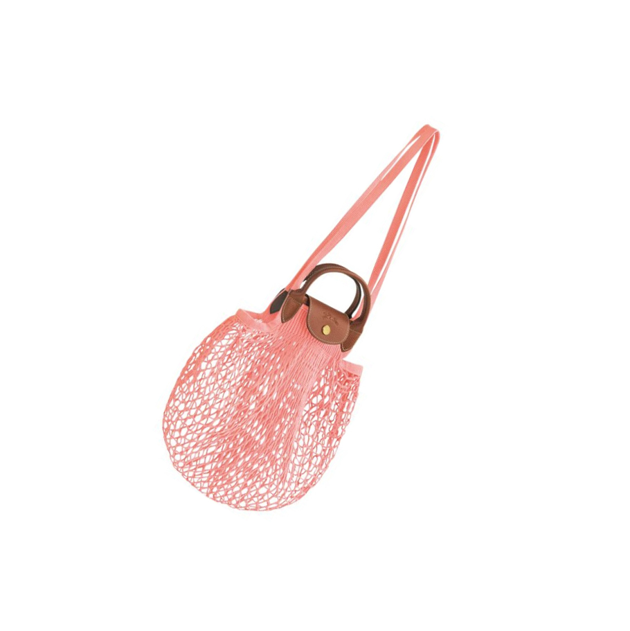 Longchamp Le Pliage Filet Skulderveske Dame Rosa | NO-AQ8912