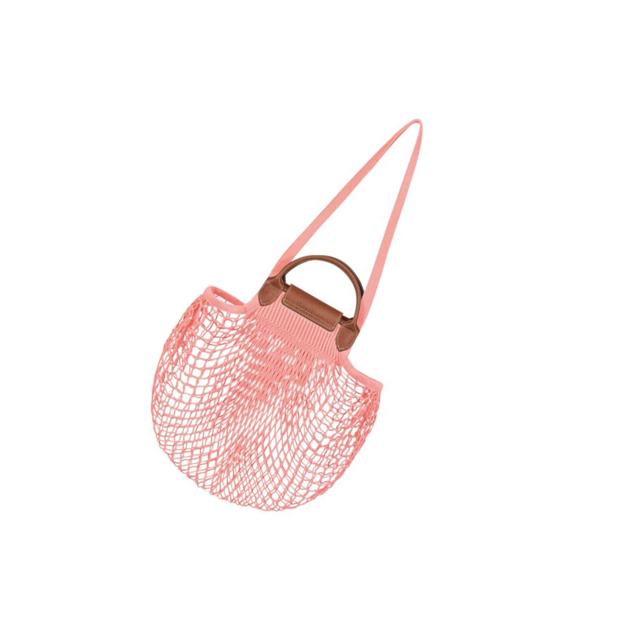 Longchamp Le Pliage Filet Skulderveske Dame Rosa | NO-AQ8912