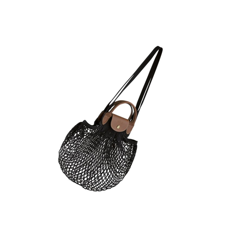 Longchamp Le Pliage Filet Skulderveske Dame Svarte | NO-IV8312