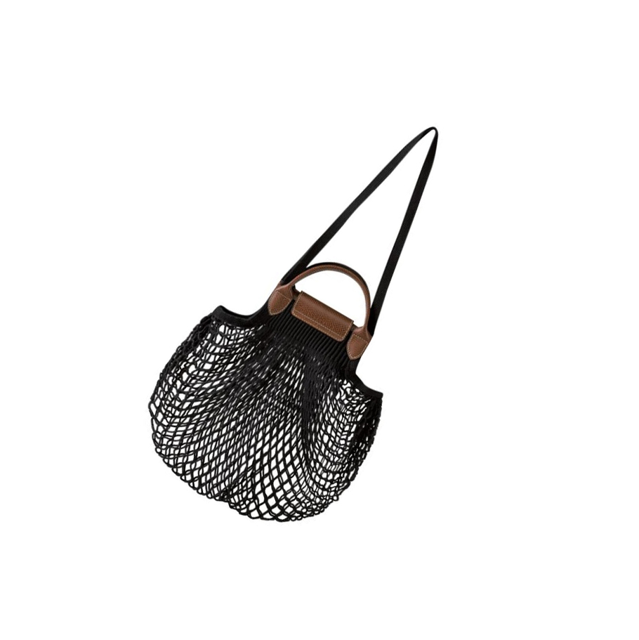 Longchamp Le Pliage Filet Skulderveske Dame Svarte | NO-IV8312