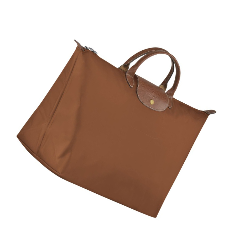 Longchamp Le Pliage L Reiseveske Dame Brune | NO-XQ2189