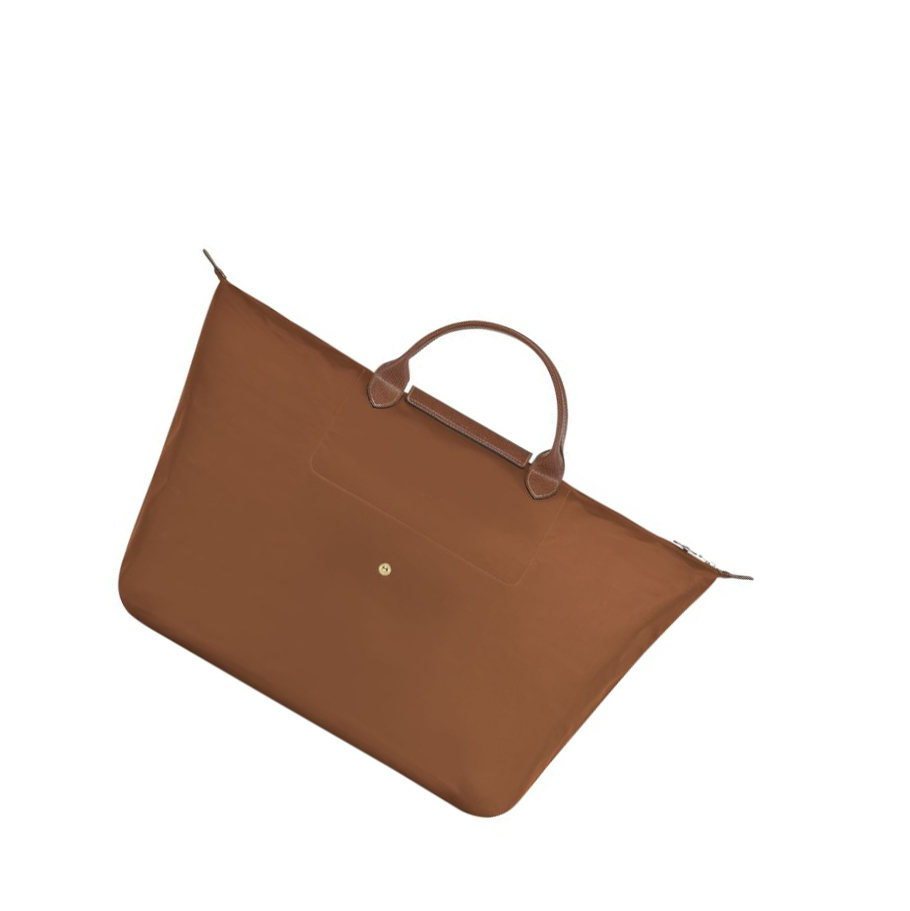 Longchamp Le Pliage L Reiseveske Dame Brune | NO-XQ2189