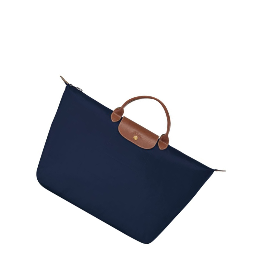 Longchamp Le Pliage L Reiseveske Dame Marineblå | NO-KD7038