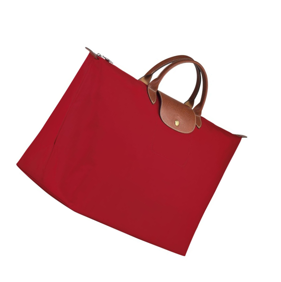 Longchamp Le Pliage L Reiseveske Dame Rød | NO-DA8429