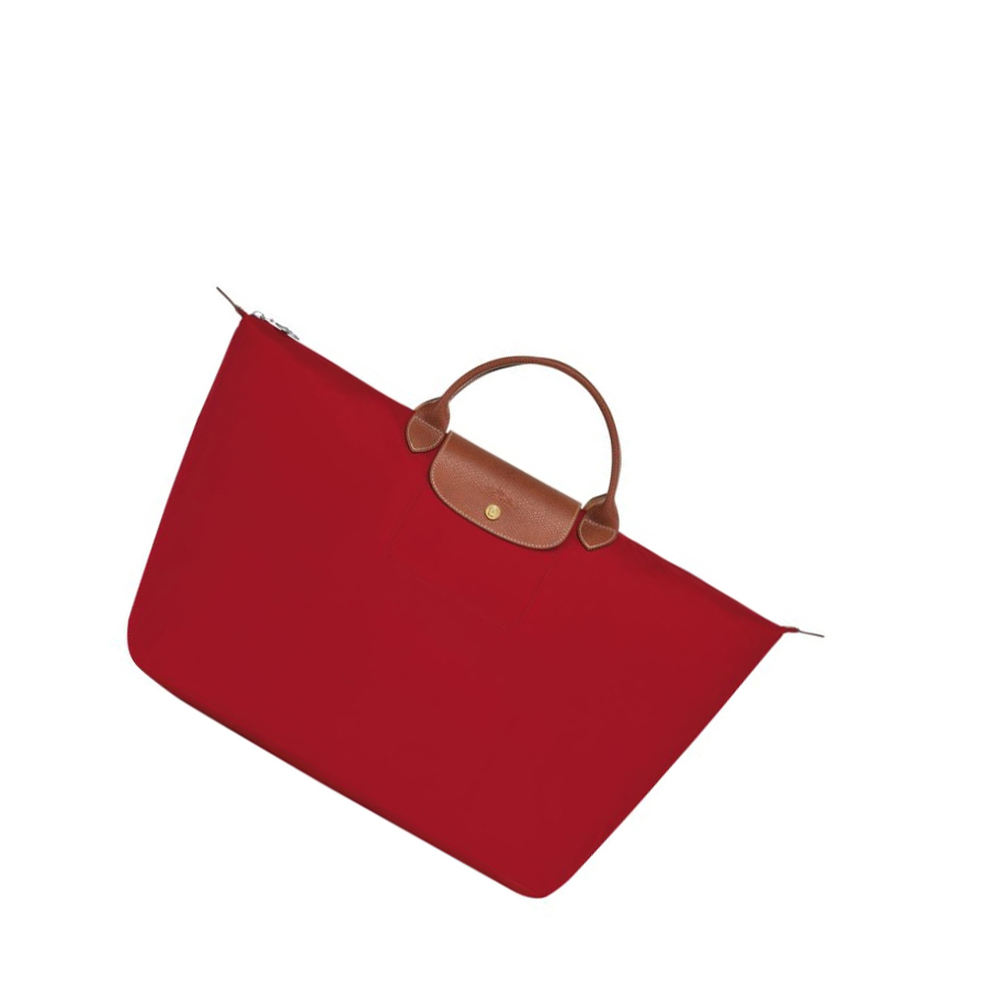 Longchamp Le Pliage L Reiseveske Dame Rød | NO-DA8429