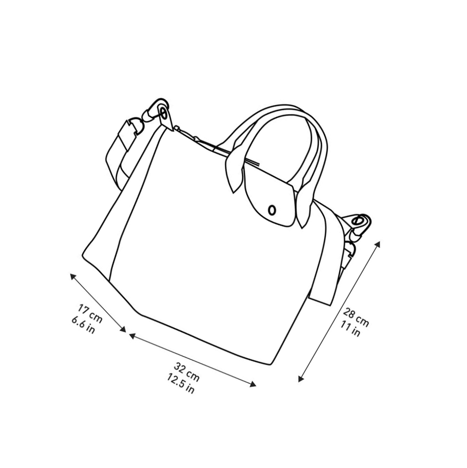 Longchamp Le Pliage Lgp M Håndveske Dame Svarte Hvite | NO-GF5482