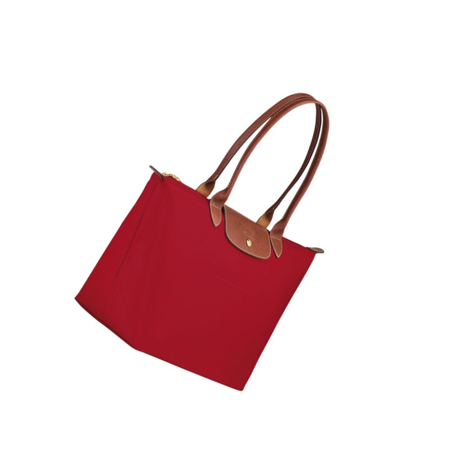 Longchamp Le Pliage Original L Skulderveske Dame Rød | NO-BJ0862