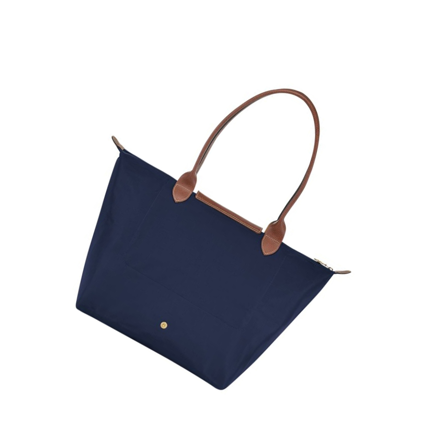 Longchamp Le Pliage Original L Skulderveske Dame Marineblå | NO-FB3480